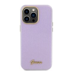 Guess PU Glitter Full Wrapped Case for iPhone 15 Pro Max Lilac цена и информация | Чехлы для телефонов | 220.lv