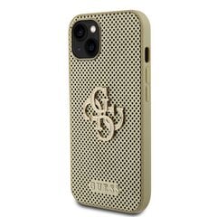 Guess PU Perforated 4G Glitter Metal Logo Case for iPhone 15 Gold цена и информация | Чехлы для телефонов | 220.lv