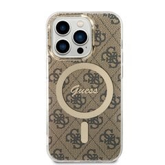 Guess IML 4G MagSafe Case for iPhone 15 Pro Brown цена и информация | Чехлы для телефонов | 220.lv