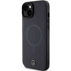 Mercedes MEHMP15M23RCMK iPhone 15 Plus 6.7" czarny|black hardcase Smooth Leather MagSafe цена и информация | Чехлы для телефонов | 220.lv