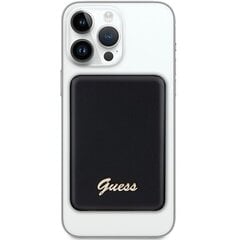 Guess Powerbank indukcyjny 15W GUPBM5ALGSGK 5000mAh czarny|black MagSafe Metal Script Logo цена и информация | Зарядные устройства Power bank | 220.lv