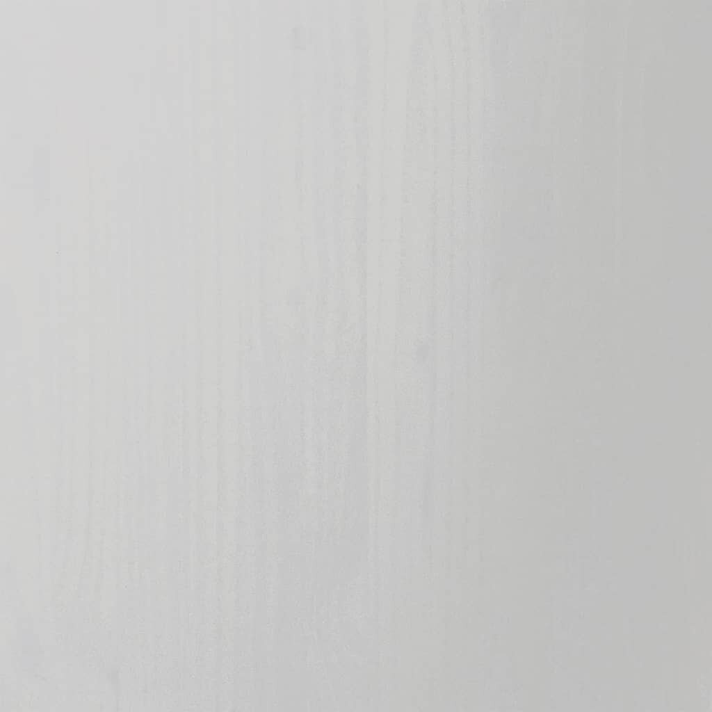 vidaXL skapis ar atvilktnēm un ritenīšiem MOSS, balts, priedes koks цена и информация | Skapīši viesistabai | 220.lv