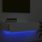 vidaXL TV skapītis ar LED apgaismojumu, spīdīgi balts, 60x35x15,5 cm cena un informācija | TV galdiņi | 220.lv