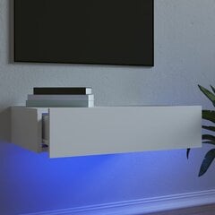 vidaXL TV skapītis ar LED apgaismojumu, balts, 60x35x15,5 cm cena un informācija | TV galdiņi | 220.lv
