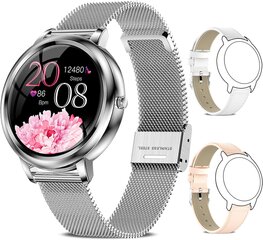 Женские умные часы EBUYFIRE, водонепроницаемые IP67,  трекер активности, пульсометр, секундомер, монитор сна, шагомер, 15 спортивных режимов,  Android iOS, серебристые цена и информация | Смарт-часы (smartwatch) | 220.lv