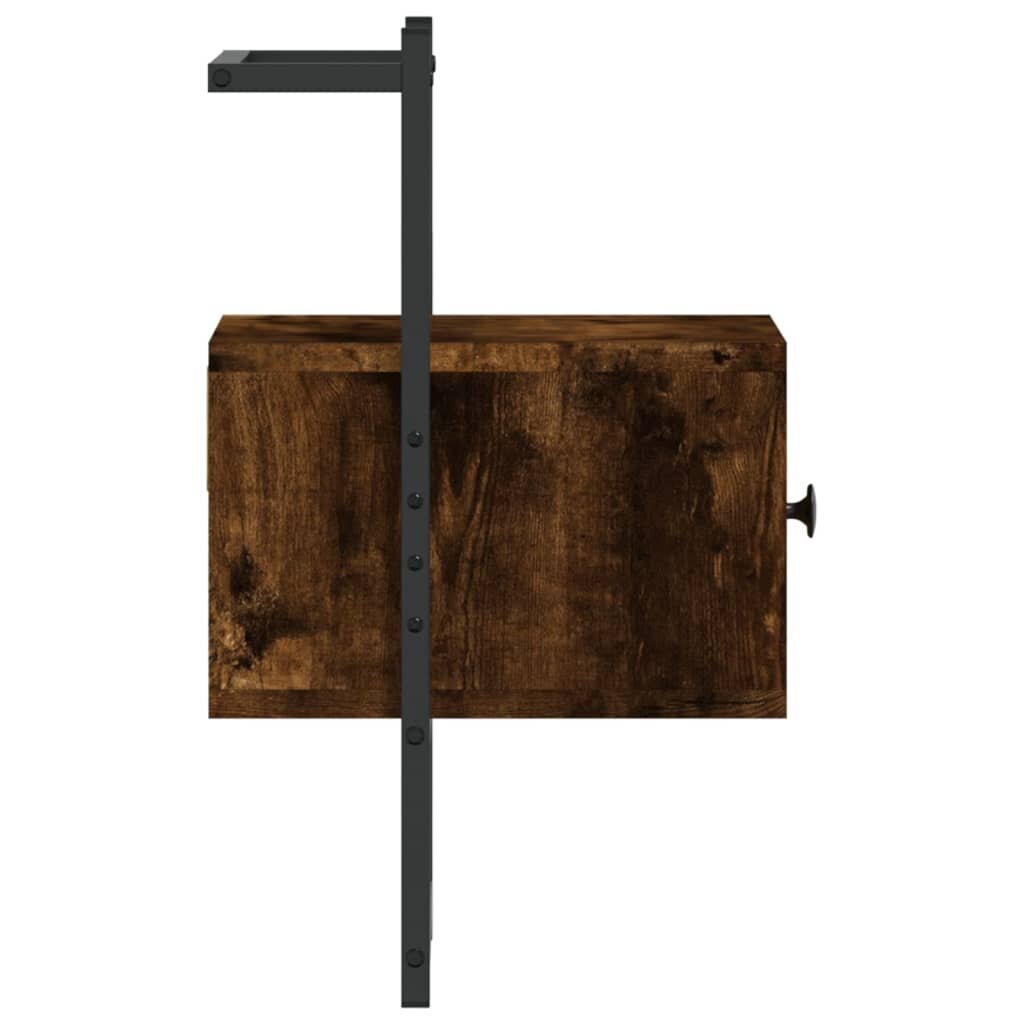 vidaXL sienas naktsskapīši, 2 gab., ozolkoka, 35x30x51 cm, koks cena un informācija | Naktsskapīši | 220.lv