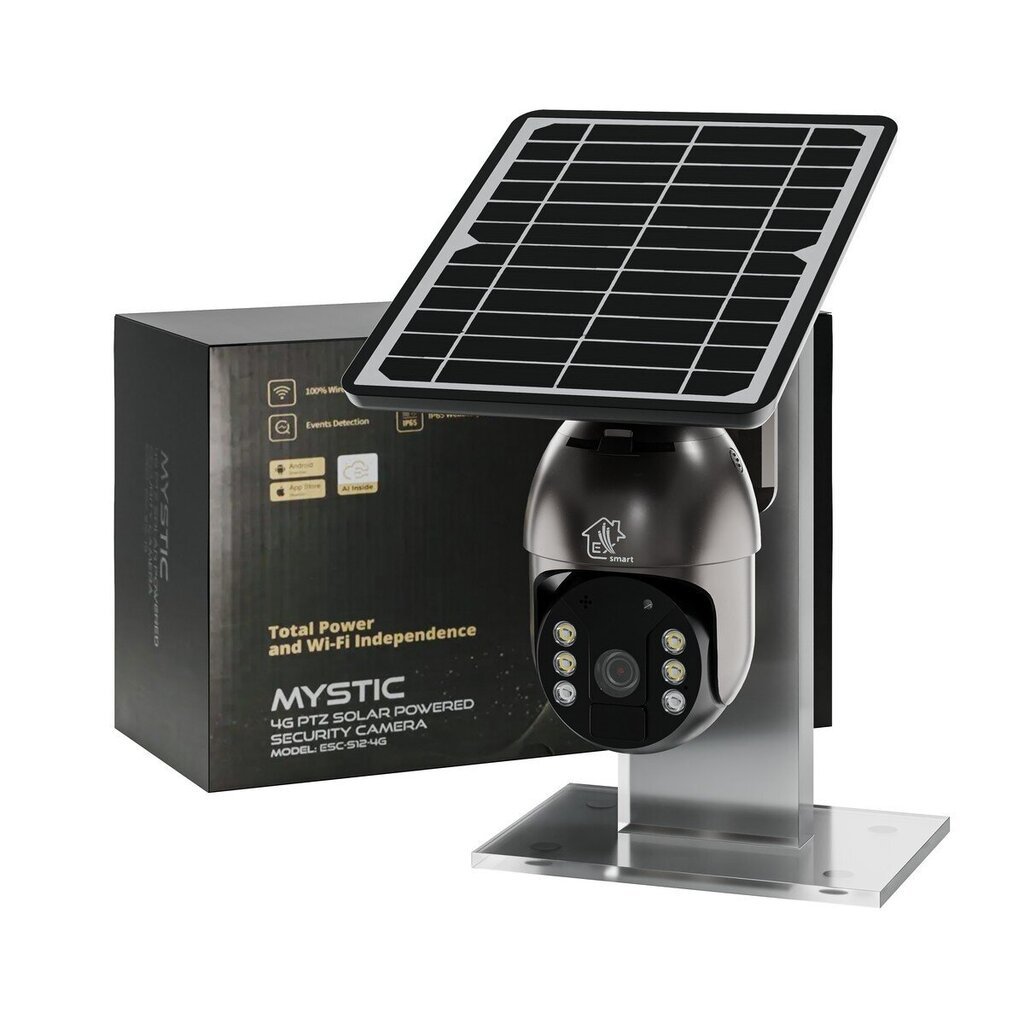 Novērošanas kamera ar saules bateriju Extralink MYSTIC 4G PTZ ESC-S12-4G cena un informācija | Novērošanas kameras | 220.lv