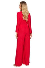 бордовый элегантный комбинезон с брюками и короткими рукавами цена и информация | Комбинезон женский | 220.lv