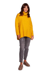 желтый длинный свитер оверсайз с карманами и полуводолазкой цена и информация | Женские кофты | 220.lv