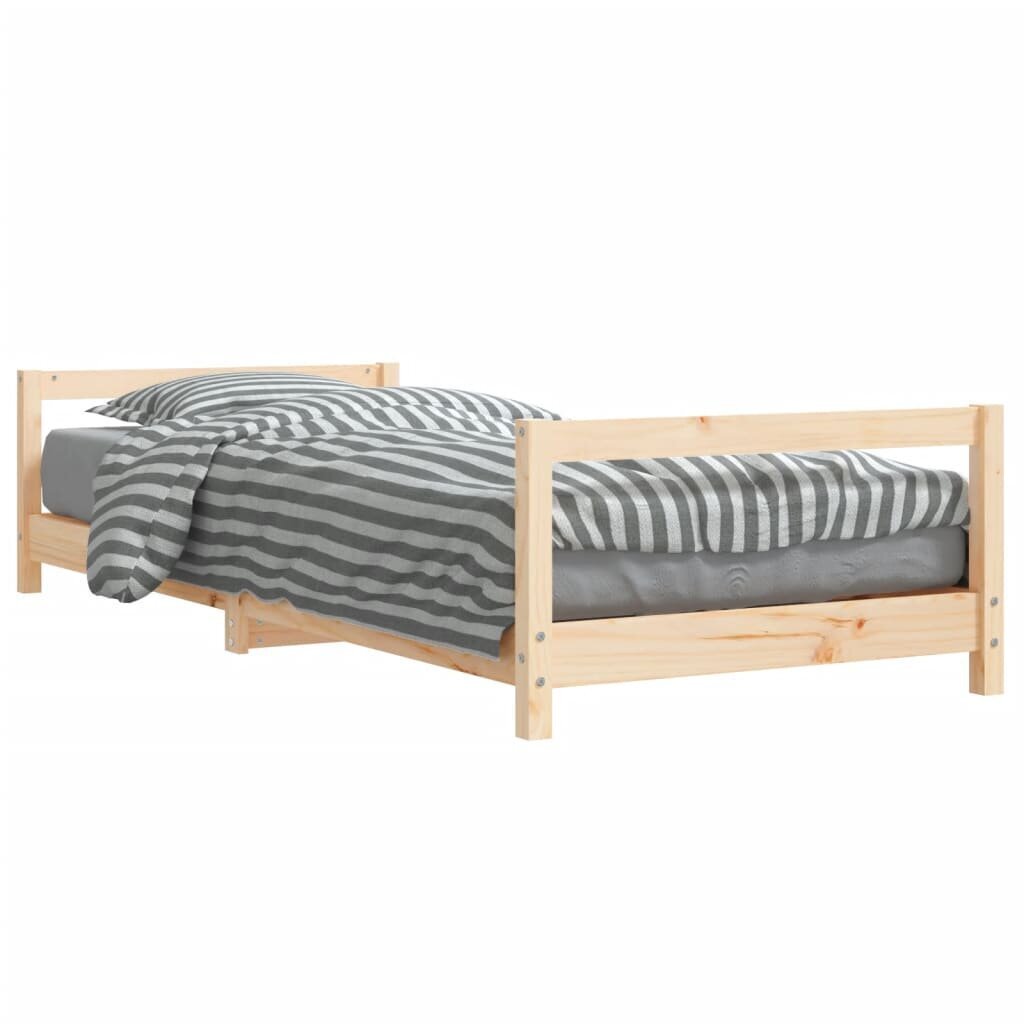 vidaXL bērnu gultas rāmis, 80x200 cm, priedes masīvkoks цена и информация | Bērnu gultas | 220.lv