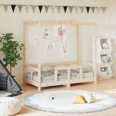 vidaXL bērnu gultas rāmis, priedes masīvkoks, 70x140 cm цена и информация | Детские кровати | 220.lv