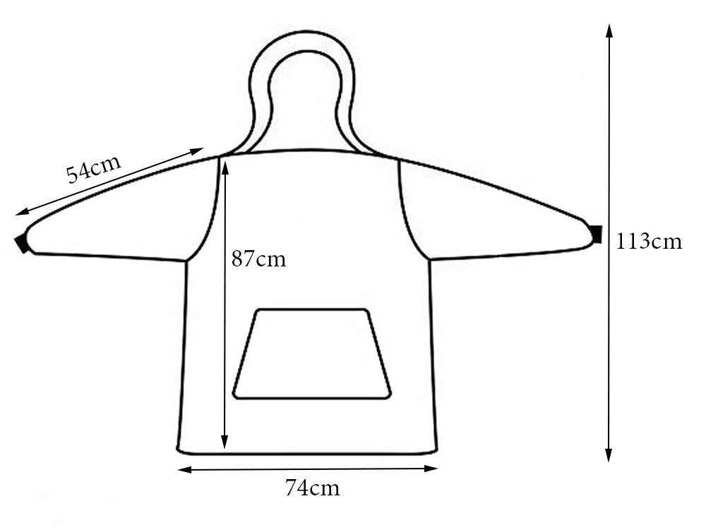 Rūtains džemperis 2in1, melns cena un informācija | Gultas pārklāji, pledi | 220.lv