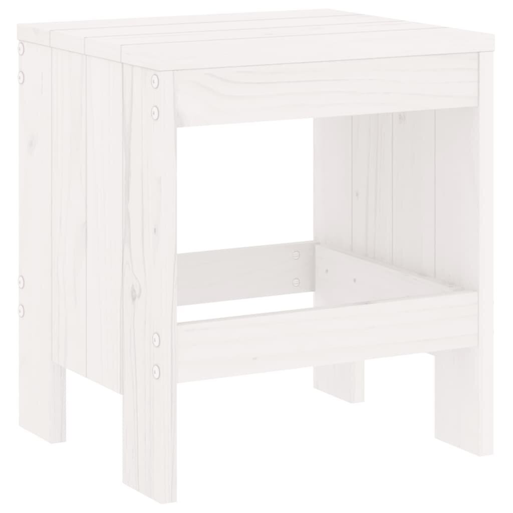 vidaXL dārza krēsli, 2 gab., balti, 40x36x45 cm, priedes masīvkoks cena un informācija | Dārza krēsli | 220.lv