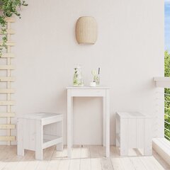 vidaXL dārza krēsli, 2 gab., balti, 40x36x45 cm, priedes masīvkoks cena un informācija | Dārza krēsli | 220.lv