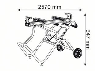 Darba galds GTA2500W 0601B12100 BOSCH cena un informācija | Zāģi, ripzāģi | 220.lv