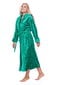 Sieviešu bambusa halāts ar kapuci ar apdrukātu rakstu Elite Bamboo, zaļš cena un informācija | Sieviešu halāti | 220.lv