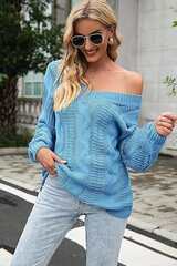 Женский свитер Cocopa, оверсайз, голубой цена и информация | Женские кофты | 220.lv