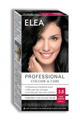 Noturīga krēmveida matu krāsa Elea Professional Colour&Care 3.0 tumši brūna, 123 ml cena un informācija | Matu krāsas | 220.lv