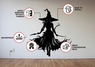 Наклейка с Ведьмой-Воином с ножом, 160 х 160 см цена и информация | Декоративные наклейки | 220.lv