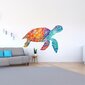 Bērnu interjera uzlīme Košs varavīksnes jūras bruņurupucis цена и информация | Dekoratīvās uzlīmes | 220.lv