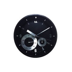 Sienas pulkstenis, meteoroloģiskā stacija, Pur Line, melns fons, 30Ø cm cena un informācija | Pulksteņi | 220.lv