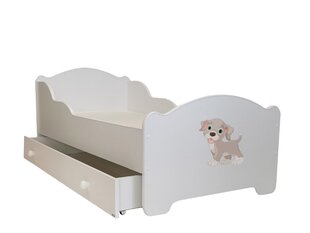 Bērnu gulta Adrk Furniture Amadis Dog 80x160 cm, balta cena un informācija | Bērnu gultas | 220.lv