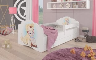 Bērnu gulta Adrk Furniture Casimo Dog and cat, 80x160 cm, balta цена и информация | Детские кровати | 220.lv