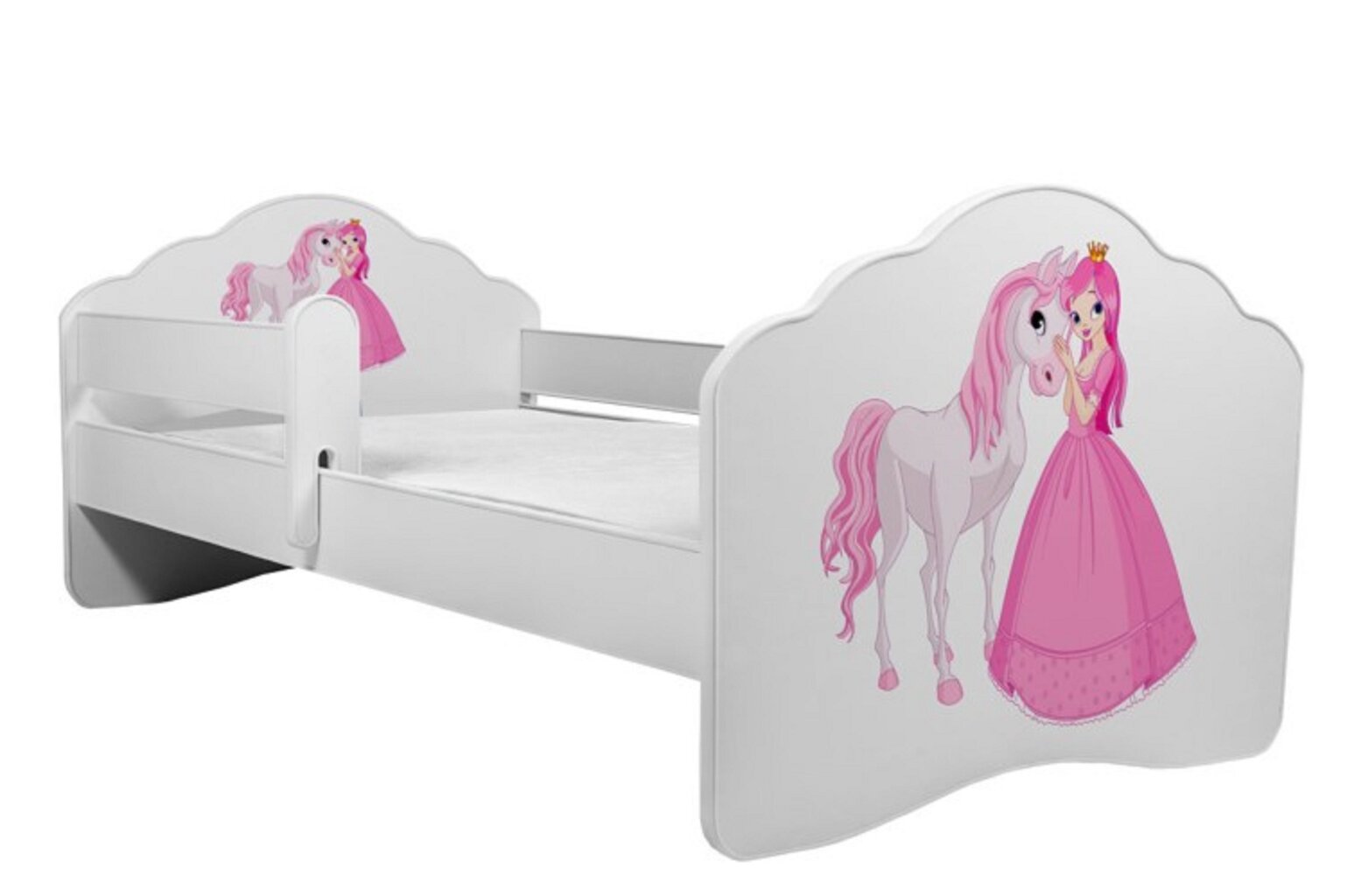 Bērnu gulta Adrk Furniture Casimo Princess with horse, 70x140 cm, balta цена и информация | Bērnu gultas | 220.lv