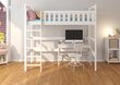 Divstāvu gulta ADRK Furniture Miago, 90x200 cm, balta cena un informācija | Bērnu gultas | 220.lv