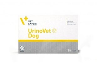 Добавка для собак Vet Expert Urinovet Dog, 30 табл. цена и информация | Витамины, пищевые добавки, анти-паразит продукты для собак | 220.lv