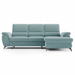 Stūra dīvāns Homede Gullo, zils cena un informācija | Stūra dīvāni | 220.lv