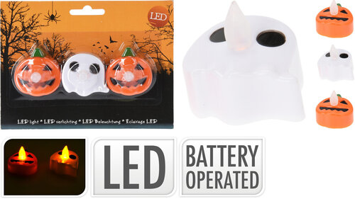 LED gaismekļu komplekts Halloween 3 gab. cena un informācija | Svētku dekorācijas | 220.lv