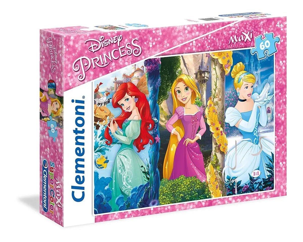 Puzle Clementoni Disney Princeses, 60 d. cena un informācija | Puzles, 3D puzles | 220.lv
