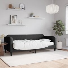 vidaXL dīvāngulta ar matraci, melns audums, 80x200 cm цена и информация | Кровати | 220.lv