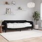 vidaXL izvelkams dīvāns ar matraci, melns, 80x200 cm, samts цена и информация | Gultas | 220.lv