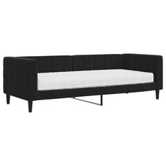 vidaXL izvelkams dīvāns ar matraci, melns, 80x200 cm, samts цена и информация | Кровати | 220.lv