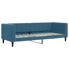 vidaXL izvelkams dīvāns ar matraci, zils, 80x200 cm, samts цена и информация | Кровати | 220.lv