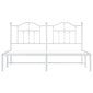 vidaXL gultas rāmis ar galvgali, balts metāls, 160x200 cm цена и информация | Gultas | 220.lv