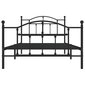 vidaXL gultas rāmis ar galvgali un kājgali, melns metāls, 107x203 cm цена и информация | Gultas | 220.lv