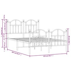 Каркас для кровати, 90x200 см, белый цена и информация | Кровати | 220.lv