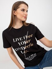T-krekls sievietēm Fancy 657671, melns цена и информация | Женские футболки | 220.lv