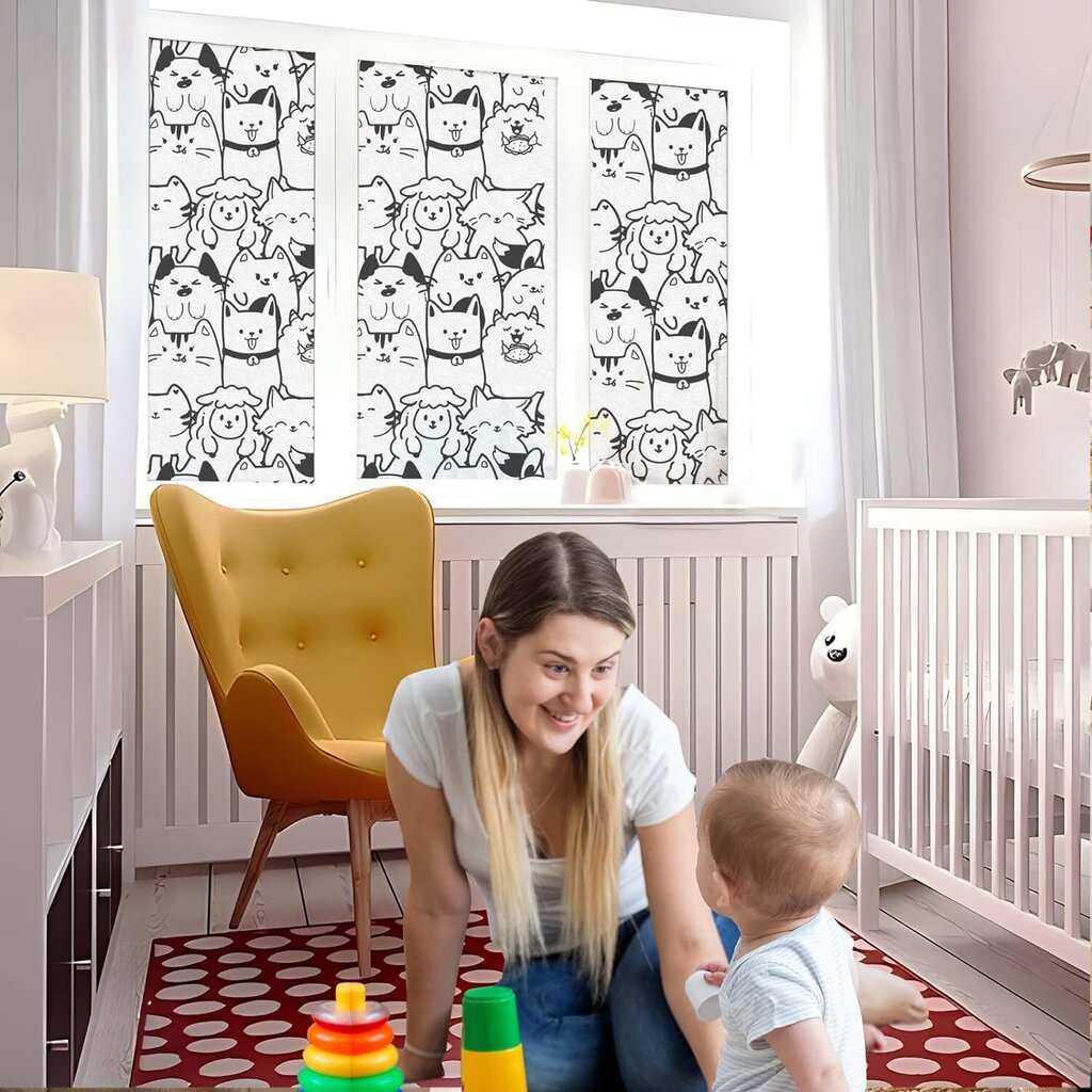 Loga uzlīme bērniem ar zīmētiem dzīvniekiem, 44,5x200 cm cena un informācija | Dekoratīvās uzlīmes | 220.lv