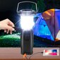 Pārgājienu lampa ar 3 gaismas režīmiem, dinamometrisko uzlādi un saules bateriju un USB uzlādi. cena un informācija | Lukturi un prožektori | 220.lv