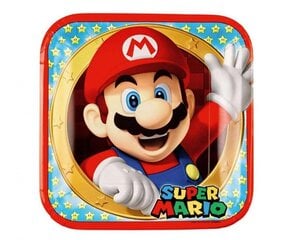 Тарелки бумажные "Super Mario", 23 см, 8 шт. цена и информация | Праздничная одноразовая посуда | 220.lv