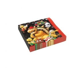 Papīra salvetes "Super Mario", 20 gb, 33 x 33 cm cena un informācija | Vienreizējie trauki | 220.lv