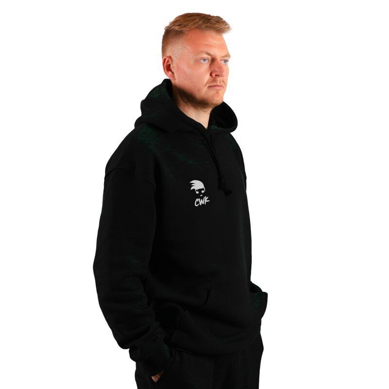 Džemperis unisex Hoodie Solid Black, melns cena un informācija | Vīriešu jakas | 220.lv