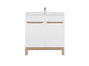 Шкафчик для ванной комнаты Comad Bali 821, белый/коричневый цвет цена и информация | Шкафчики для ванной | 220.lv