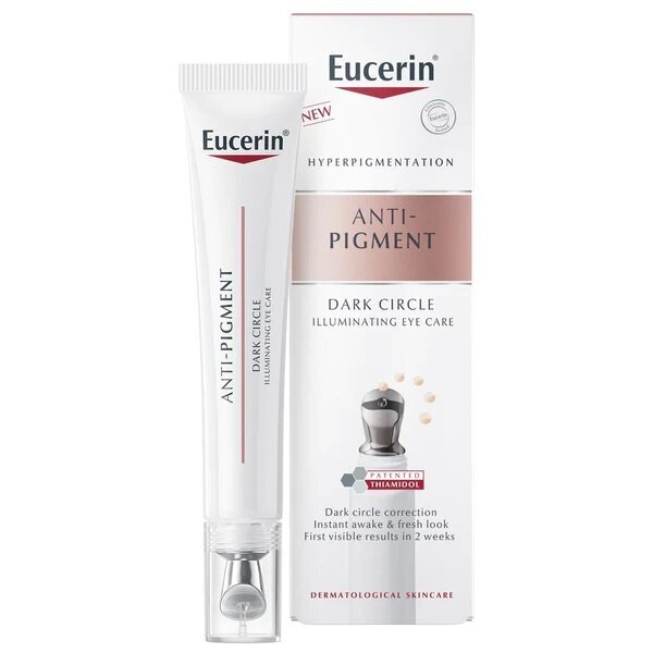 Acu krēms tumšo loku mazināšanai Eucerin Anti-Pigment, 15ml cena un informācija | Acu krēmi, serumi | 220.lv