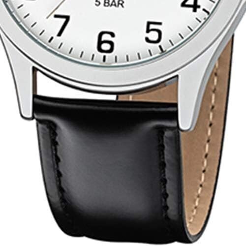 Regent 18307819 vīriešu pulkstenis nerūsējošā tērauda balta melna ādas siksna B01D32LQFY cena un informācija | Vīriešu pulksteņi | 220.lv