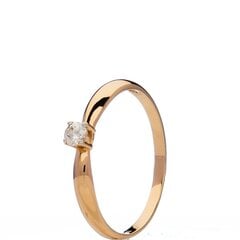 Золотое кольцо для женщин с кристаллом цена и информация | Кольца | 220.lv
